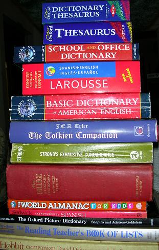 Various English and other dictionaries