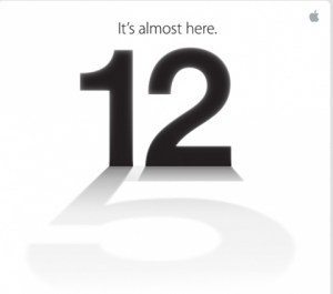 iPhone 5 announcement Calendar page with shadow "5"
