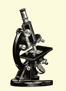 Drawing of microscope