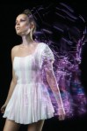 Dress with light trails